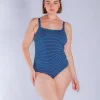 Chlorine Resist Navy Dots Tank One Piece