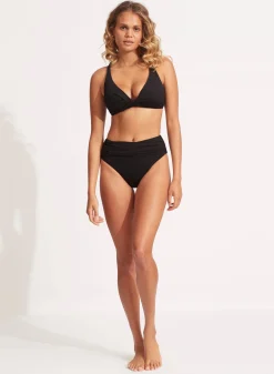Collective High Waist Wrap Front Pant