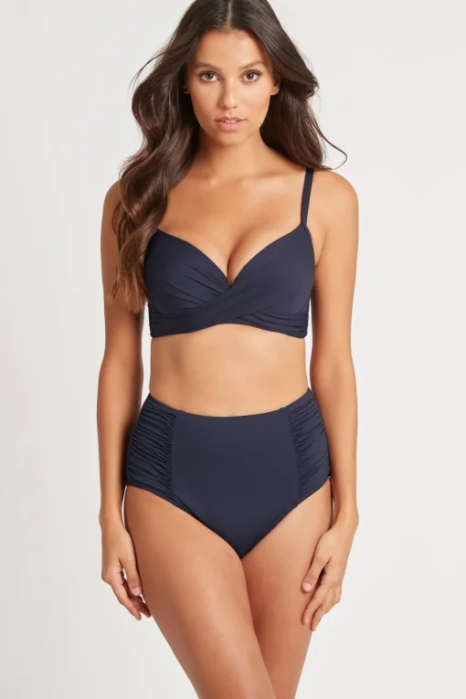 Essentials Cross Front Moulded Cup Underwire Bra